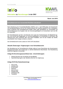 Arzneimittel-Richtlinie: Schnellübersicht - Stand Juni 2016