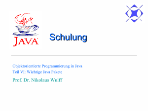 Auszug einiger Java Pakete