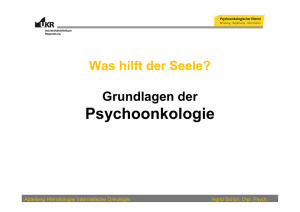 Grundlagen der Psychoonkologie