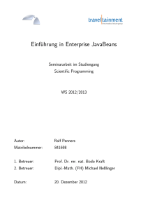 Einführung in Enterprise JavaBeans - RWTH