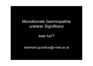 Monoklonale Gammopathie unklarer Signifikanz was tun?