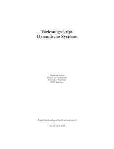 Vorlesungsskript Dynamische Systeme