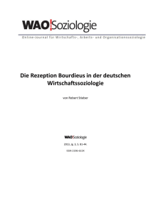 Die Rezeption Bourdieus in der deutschen Wirtschaftssoziologie
