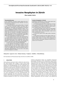 Invasive Neophyten in Zürich