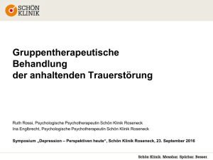 Gruppentherapeutische Behandlung der anhaltenden