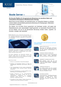Boole Server Datenblatt