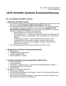 1678 Verteilte Systeme Zusammenfassung