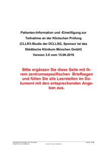 Patienteninformation / Einverständniserklärung für neue