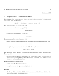 2 Algebraische Grundstrukturen