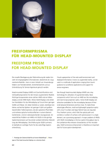 Freiformprisma für head-mounted Display