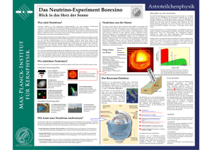Das Neutrino-Experiment Borexino Blick in das Herz der Sonne