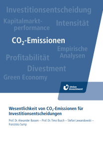 CO2 -Emissionen Intensität Investitionsentscheidung Divestment