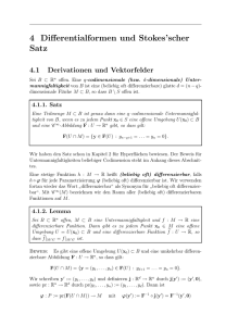 4 Differentialformen und Stokes`scher Satz