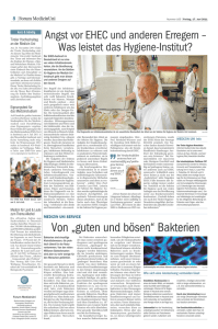 Von „guten und bösen“ Bakterien - Medizinische Universität Innsbruck