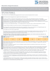 Wesentliche Anlegerinformationen Alpha Centauri