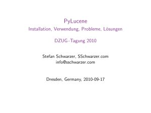 PyLucene - SSchwarzer.com