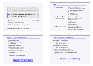 SYNTAX und SEMANTIK SYNTAX und SEMANTIK