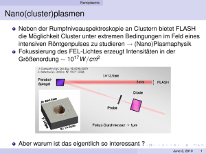 Nano(cluster)plasmen - DESY Photon Science