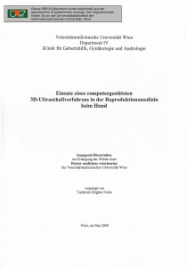 Veterinärmedizinische Universität Wien Department IV Klinik ftir