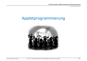 Appletprogrammierung - Freie Universität Berlin