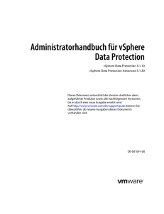 Administratorhandbuch für vSphere Data Protection