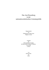 Das Amt Rosenberg in der nationalsozialistischen Literaturpolitik