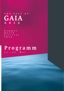 Programm - GAIA Festival