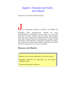 Kapitel 3. Haustiere und Fische – Java Klassen