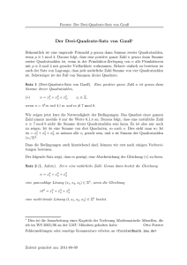 Der Drei-Quadrate-Satz von Gauß - Department Mathematik