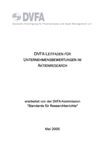 dvfa-leitfaden für unternehmensbewertungen im aktienresearch