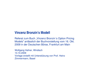 Vincenz Bronzin`s Modell