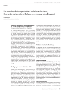 Unterschenkelamputation bei chronischem, therapieresistentem