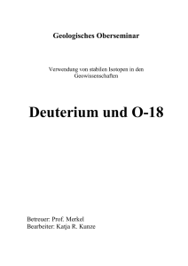 O-18 und Deuterium - Institut für Geologie