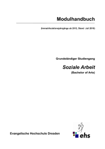 Modulhandbuch Soziale Arbeit - Evangelische Hochschule Dresden