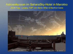 Astrourlaub im Hotel Saharasky in Marokko (ISON Flop, Lovejoy TOP)