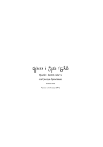 Quenya - Kurs von Thorsten Renk