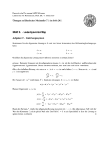 Blatt 2. - Fakultät für Physik