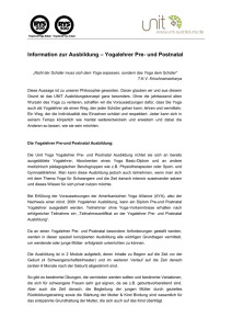 Information zur Ausbildung – PERSONAL YOGA COACH