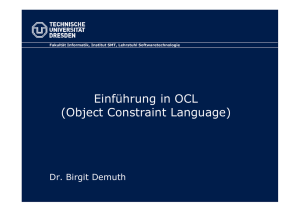 Einführung in OCL (Object Constraint Language)