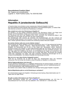 Hepatitis A (ansteckende Gelbsucht)
