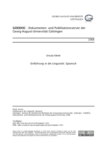 Einführung in die Linguistik: Spanisch