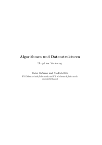 Algorithmen und Datenstrukturen - Fachgebiet Theoretische Informatik