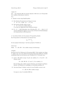 Musterlösung, Blatt 9 ¨Ubungen Mathematische Logik II Aufgabe 39