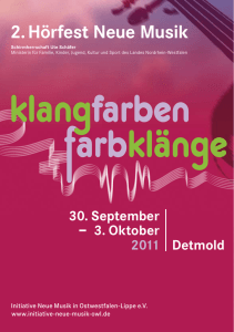 Hörfest Programm - Initiative Neue Musik in Ostwestfalen