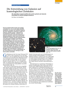 Die Entwicklung von Galaxien auf kosmologischen Zeitskalen