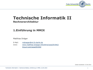 Einführung in MMIX - auf Matthias