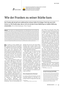 Wie der Franken zu seiner Stärke kam