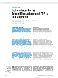 Isolierte hypertherme Extremitätenperfusion mit TNF