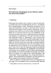 Die Leibnizsche Monadologie aus der Sicht der modernen