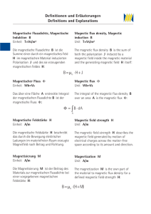 Definitionen und Erläuterungen Definitions and Explanations